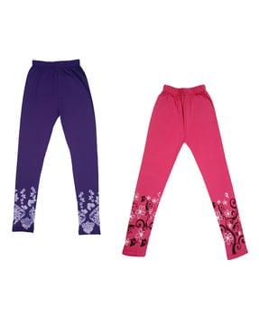 floral print ankle length basic leggings