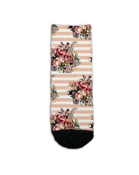 floral print ankle-length everyday socks