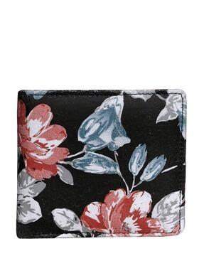 floral print bi-fold wallet
