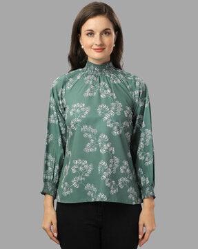 floral print blouse top