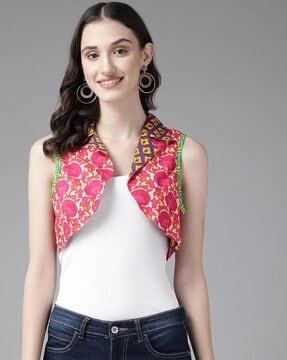 floral print blouson jacket