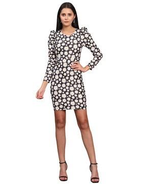 floral print bodycon dress