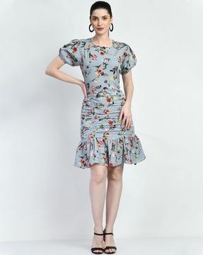 floral print bodycon dress