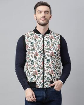floral print bomber jacket