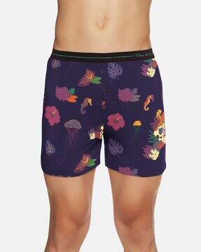 floral print boxers with elasticated waist