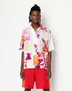 floral print boxy fit shirt