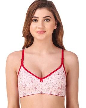 floral print bra with detachable strap