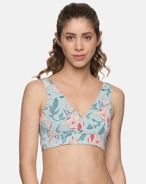floral print bra with full coverage