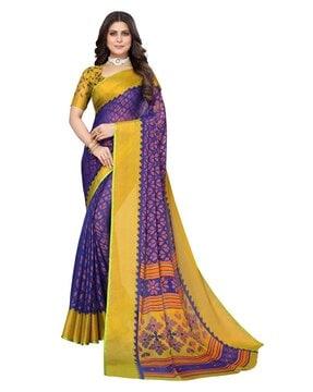 floral print chiffon saree