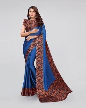 floral print chiffon saree