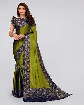 floral print chiffon saree