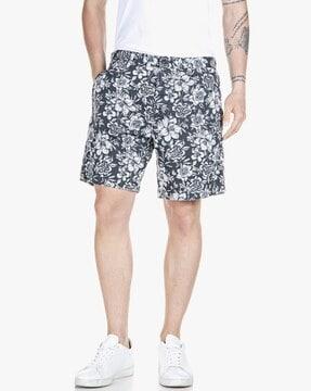 floral print city shorts with insert pockets