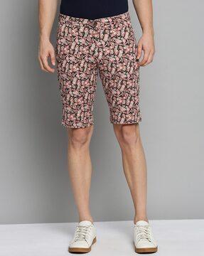 floral print city shorts with insert pockets