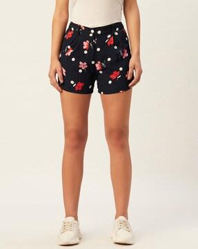 floral print city shorts