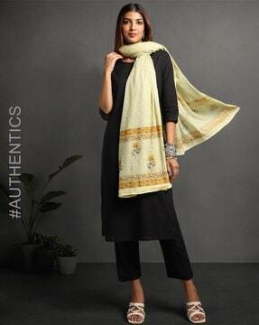 floral print cotton dupatta