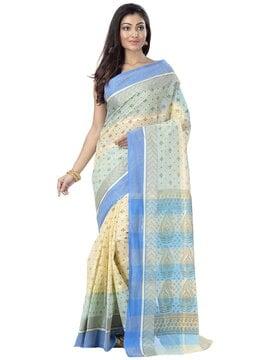 floral print cotton saree