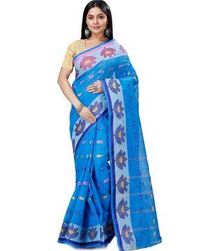 floral print cotton saree