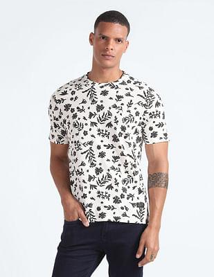 floral print cotton t-shirt