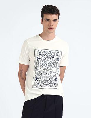 floral print cotton t-shirt