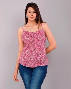 floral print cotton top