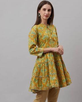 floral print cotton tunic