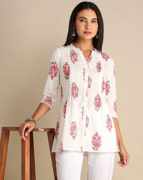 floral print cotton tunic