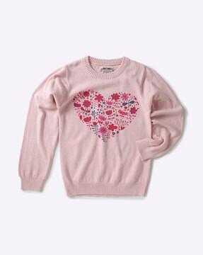 floral print crew-neck pullover