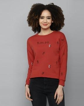 floral print crew-neck sweatshirt