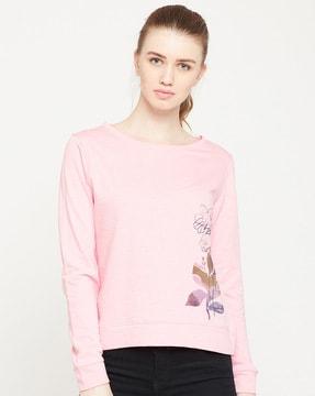 floral print crew-neck sweatshirt