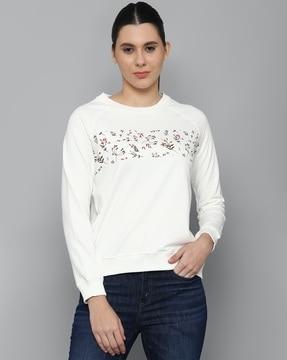 floral print crew-neck sweatshirt