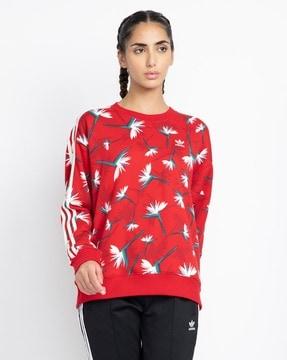 floral print crew-neck sweatshirt