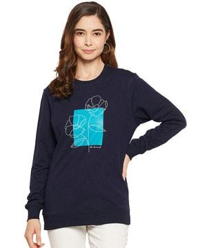 floral print crew-neck sweatshirt