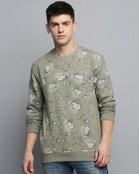 floral print crew-neck sweatshirt