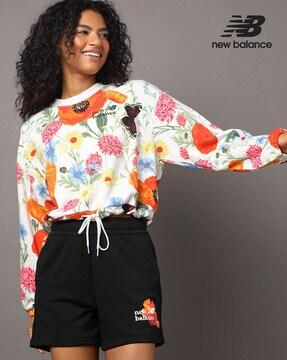 floral print crew-neck sweatshirt