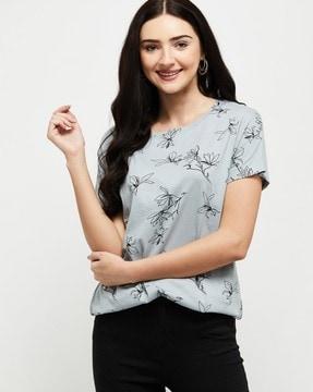 floral print crew-neck t-shirt