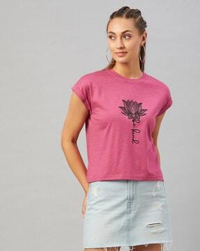 floral print crew-neck t-shirt