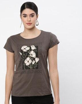 floral print crew-neck t-shirt