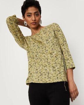 floral print crew-neck t-shirt