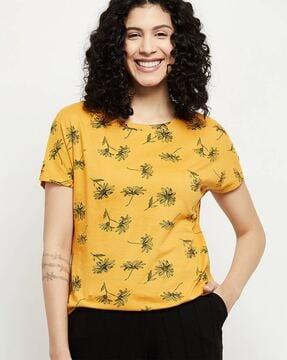 floral print crew-neck t-shirt