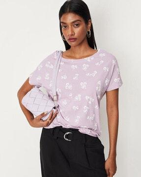 floral print crew-neck t-shirt