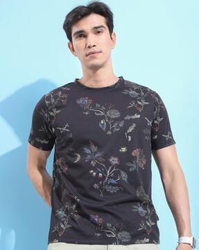 floral print crew-neck t-shirt