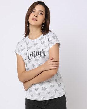 floral print crew-neck t-shirt