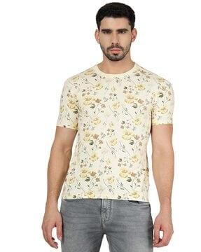 floral print crew-neck t-shirt