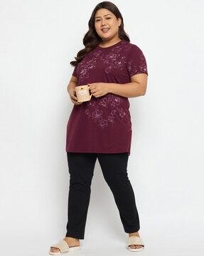 floral print crew-neck t-shirt