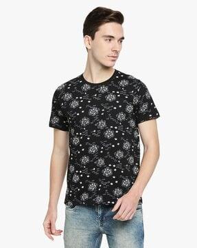 floral print crew-nek t-shirt