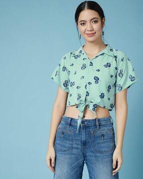 floral print crop top