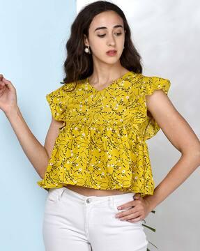 floral print crop top