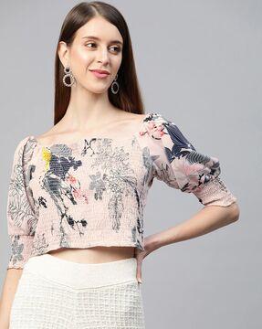 floral print crop top