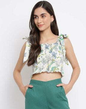 floral print crop top