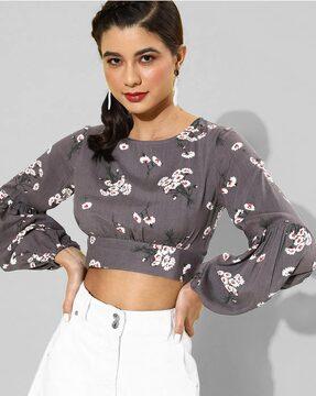 floral print crop top